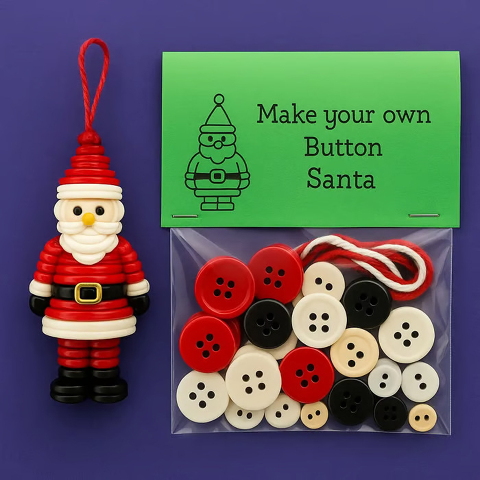 DIY Button Snowman Ornament Ki - Christmas Stocking Hanging 评论和价格