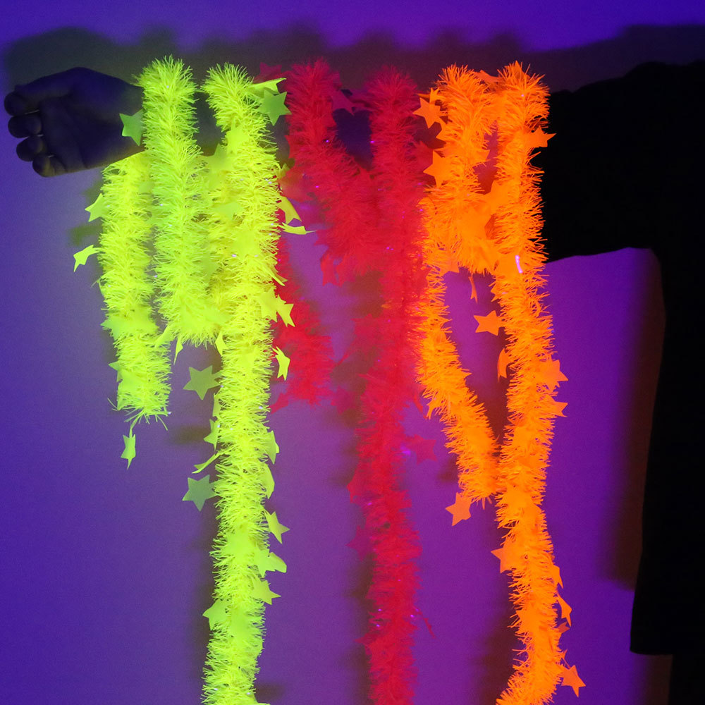 Birthday Theme Fluorescent Mac - Tinsel Garland Decoration 评论和价格