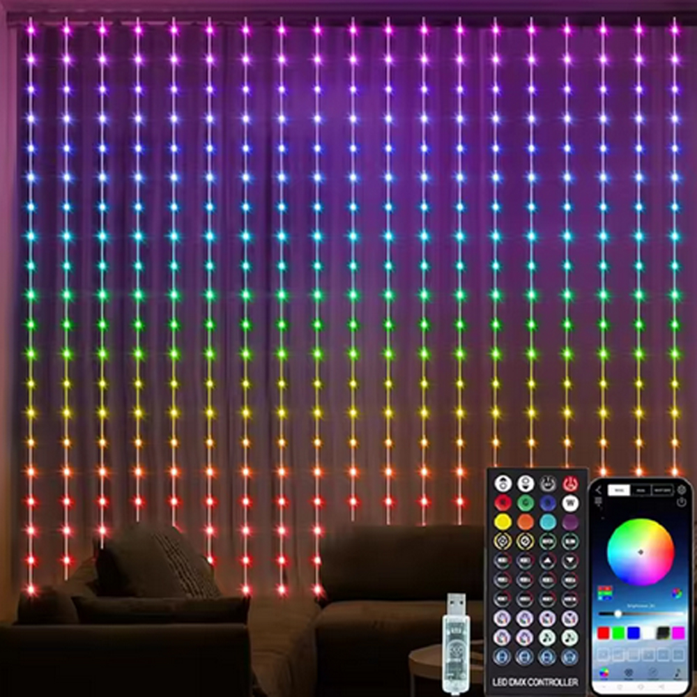 3M RGB Smart LED Curtain Light - Led Fairy String Lights 评论和价格
