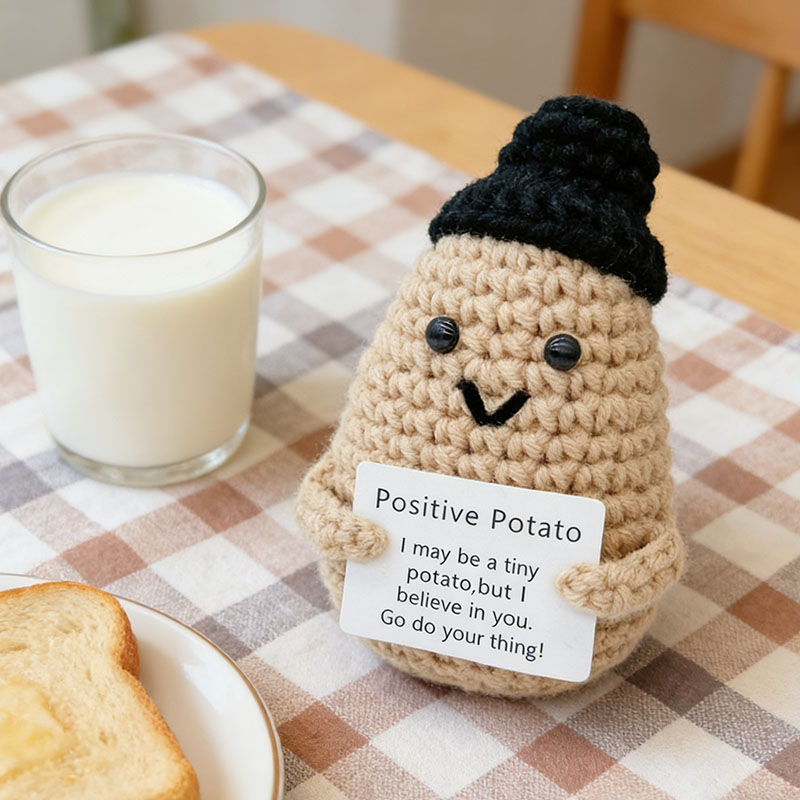Cute Positive Potato Crochet D - Santa Hat Plush 评论和价格