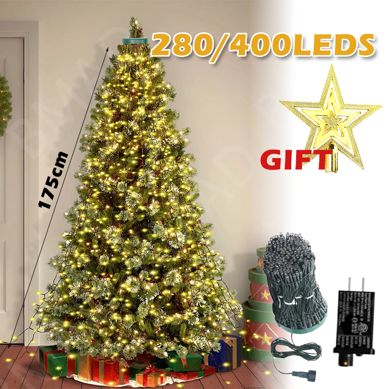 Christmas Tree Waterfall Light - Star Tree Topper 评论和价格