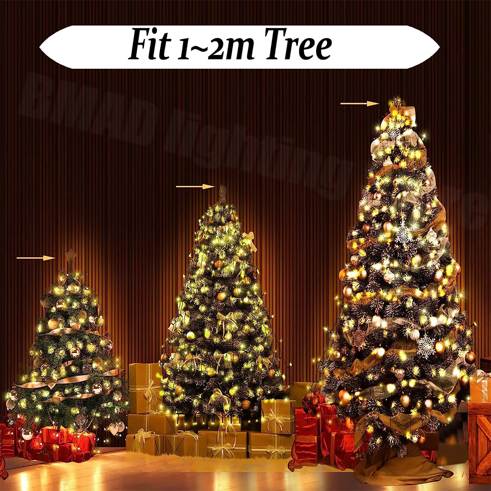 Christmas Tree Waterfall Light - Star Tree Topper 评论和价格
