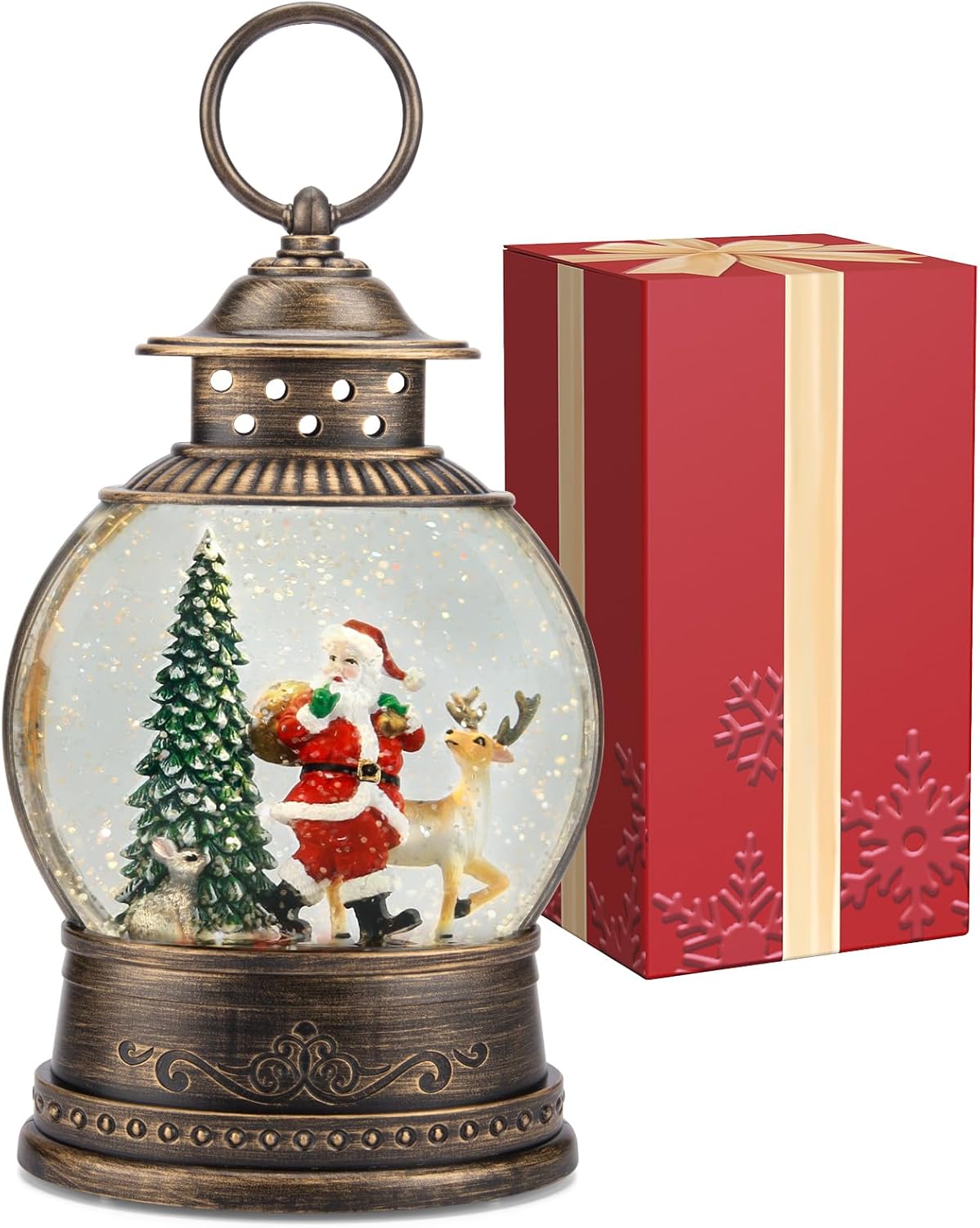 Christmas Snow Globe Lantern w - Snow Globe Musical 评论和价格