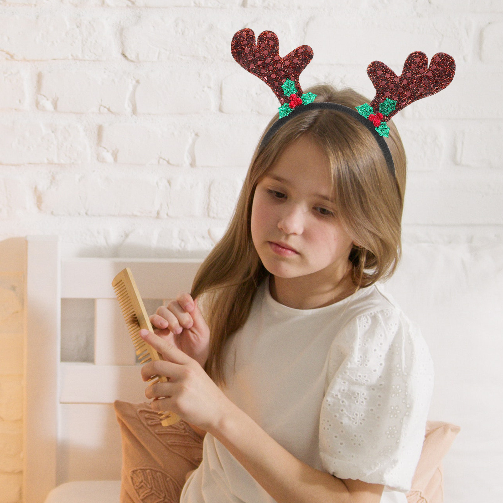 2Pcs Antler Headband Xmas Chri - Reindeer Antlers Headband 评论和价格