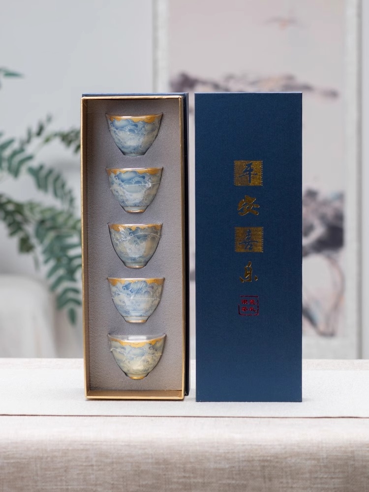 Porcelain wrapped silver cup,  - Gift Box Wrap Set 评论和价格