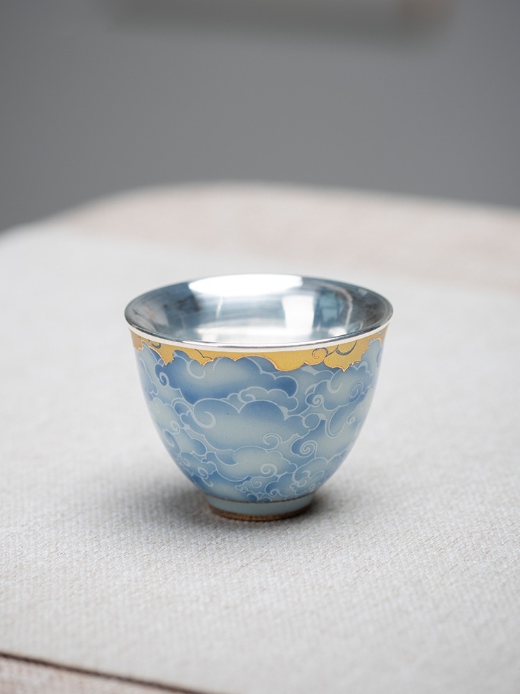 Porcelain wrapped silver cup,  - Gift Box Wrap Set 评论和价格