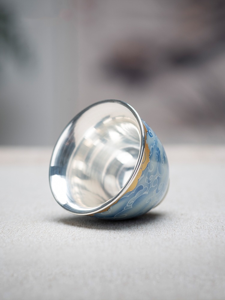 Porcelain wrapped silver cup,  - Gift Box Wrap Set 评论和价格