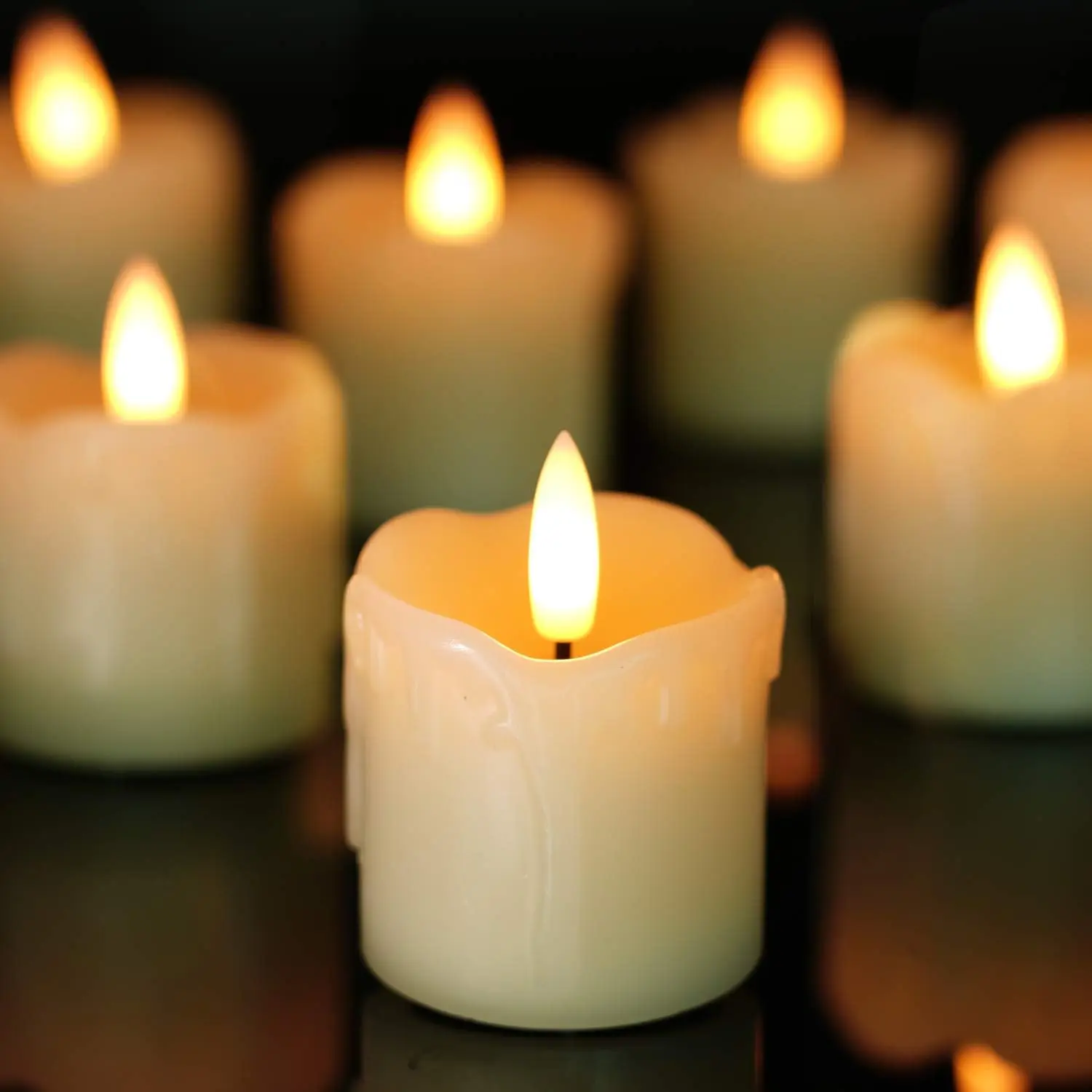 Flameless Votive Candles with  - Holiday Candle Set 评论和价格