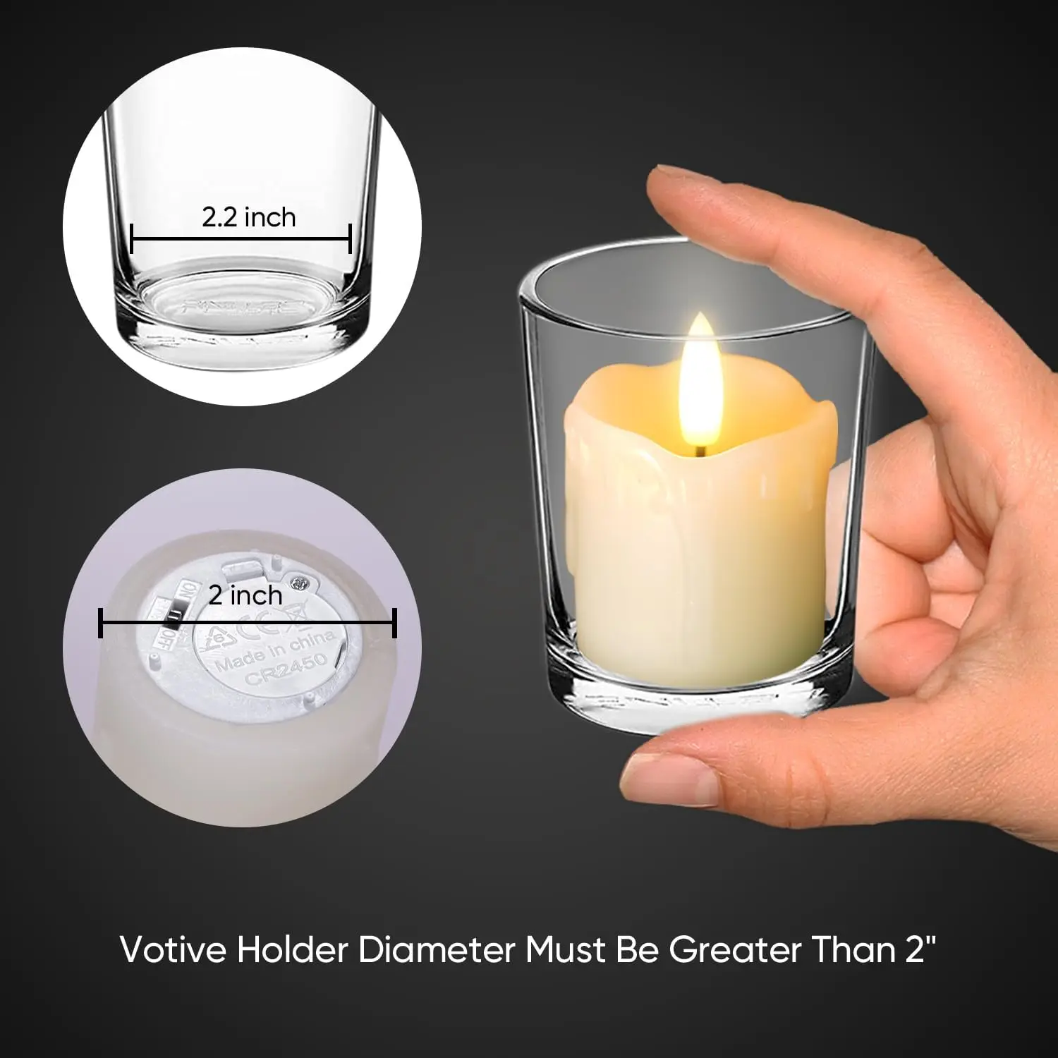 Flameless Votive Candles with  - Holiday Candle Set 评论和价格