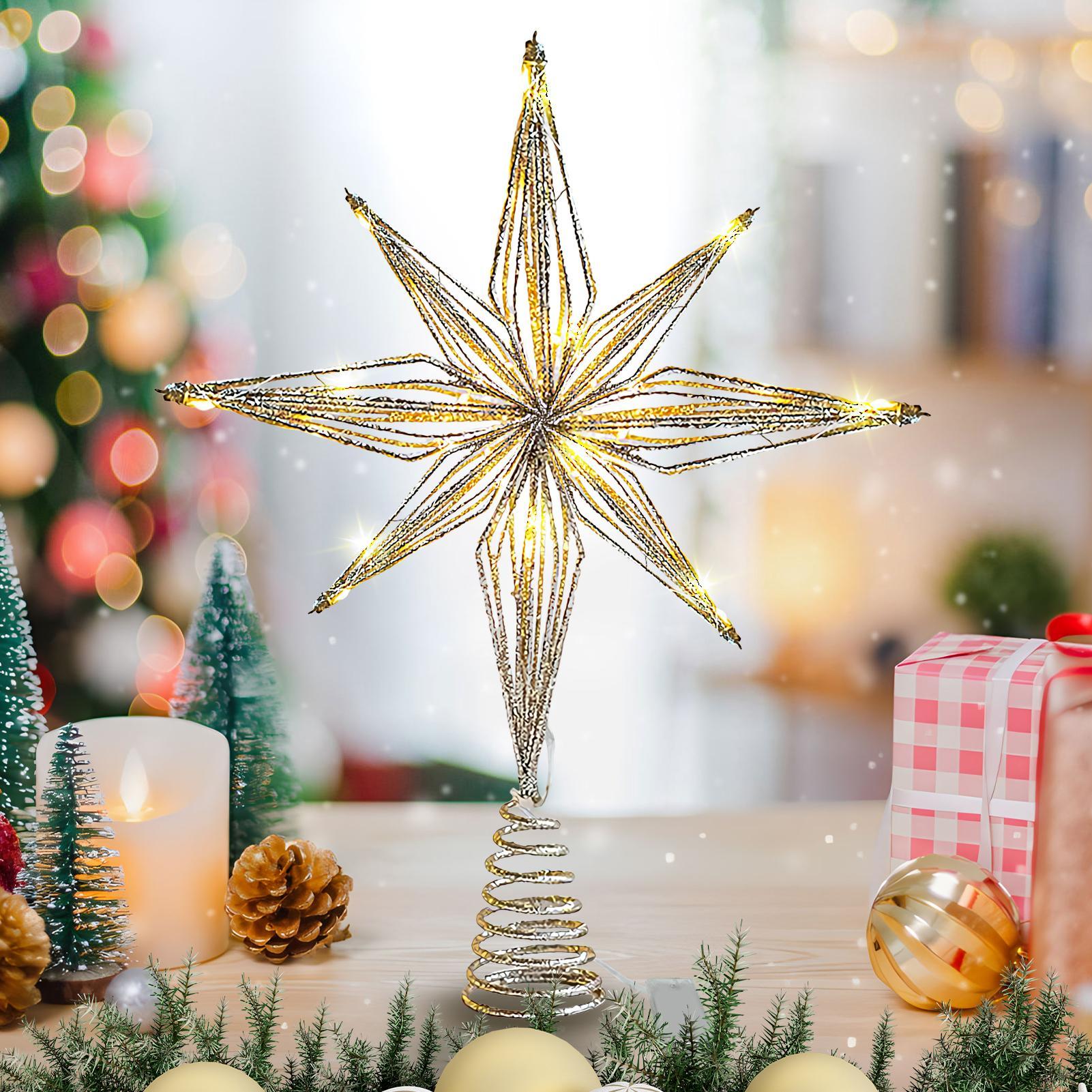 Christmas Tree Topper 3D Star  - Star Tree Topper 评论和价格