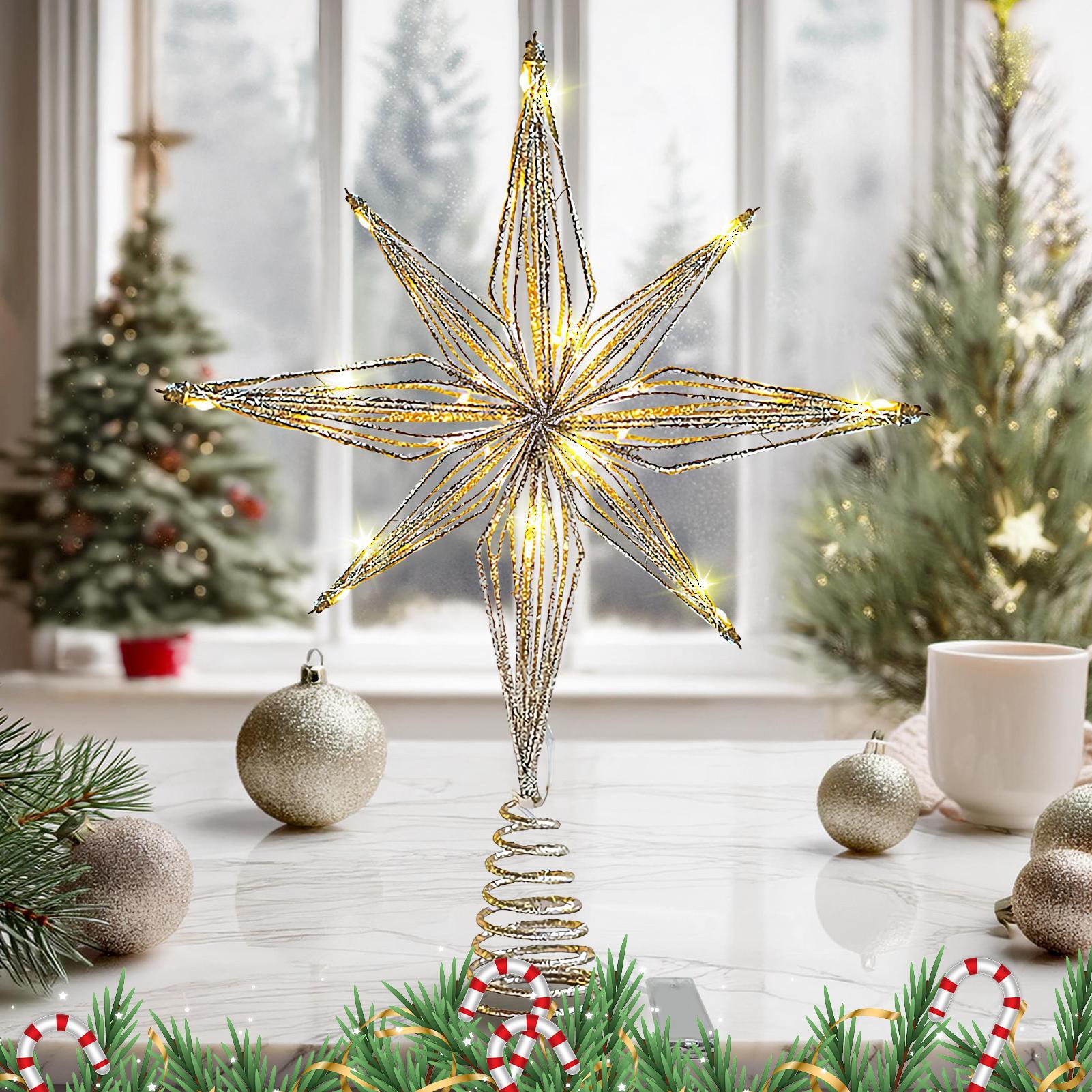 Christmas Tree Topper 3D Star  - Star Tree Topper 评论和价格